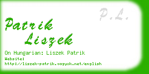 patrik liszek business card